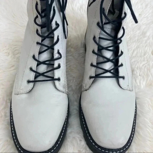 SCHUTZ White Lace Up Mckenzie Bootie - Picture 8 of 9